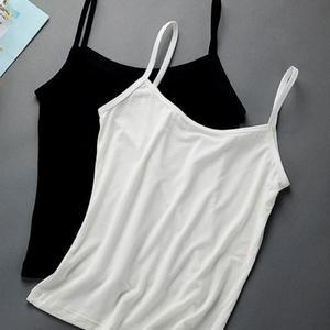 끈 스판 슬림형 여성용 민소매 이너 티 캡 탑 여름 빅사이즈 상의