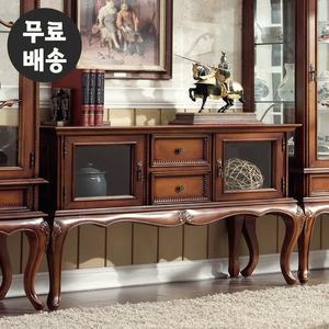 [벤티스가구]벨르 마호가니 원목 거실장 엔틱 tv장 미니 티비다이 TV 다이 티비장 받침대(1200)