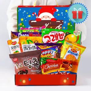 크리스마스 산타1호 아담 사이즈 패키지형 종합과자선물세트 간식꾸러미 손잡이 박스 단체