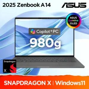 ASUS 젠북 A14 UX3407QA-QD345W 스냅드래곤X 980g 초경량 OLED 윈도우11 코파일럿+ 퀄컴 AI 노트북