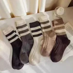 중목 양말 배색 겨울 도톰 데일리 5개/여성/학생/발목/여자/여학생/패션/스포츠/양발/여고생