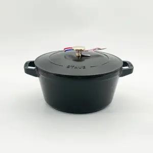 스타우브 B품 원형 꼬꼬떼 깊은형 블랙 24cm 인덕션 무쇠냄비 주물냄비