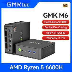 GMKtec 미니 PC M6 AMD Ryzen5 6600H NUCBOX AMD 라데온 660M 윈도우 11 프로 WIFI 6E USBC 4.0