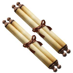 나무 막대가 있는 메이크비비 2 PCS 빈 두루마리 종이, 장난스럽거나 멋진 목록, 글쓰기, 결혼 서약서, 초대장, 연애 편지, 코스프레 소품, 르네상스, 7.1 x 31.5 인치 (스타일 2)