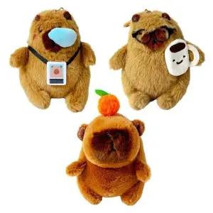 곰돌이키링 움직이는 카피바라 캐릭터 콧물 커피 귤 인형 가방고