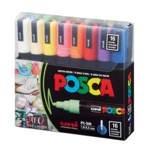 유니 포스카 마카 PC-5M 16색세트 수성 마카펜