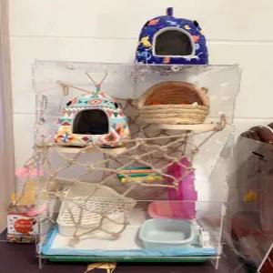 피그미 다람쥐 사육장 아크릴 투명 햄스터 친칠라 하우스