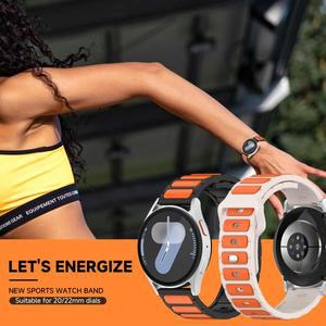 삼성 갤럭시 워치 7, 6, 5/4 용 스트랩, 40mm, 4 클래식 실리콘 밴드, 화웨이 GT5, 프로, 46mm 시계줄, 22m