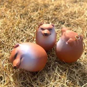 열쇠고리 시바견 모양 달걀 개 강아지 선물 가방 차키