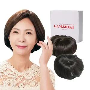 감쪽이 인모 100 정수리 가발 패션 부분 가발 인모