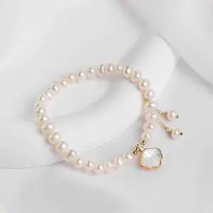 [골드스마일]프리사이즈 담수진주 팔찌(선물포장가능)
