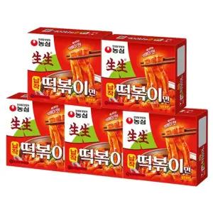 농심 생생납작 떡볶이면 258g x 5개