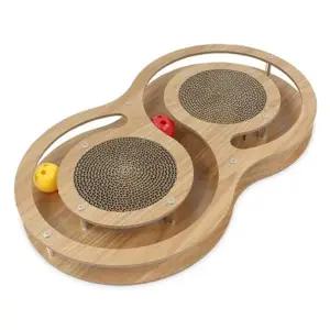 [콩심팥심]고양이 플레이볼 페이퍼 우드 8자 1P 스크래쳐 토이