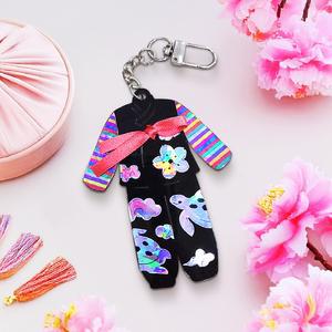 자개공예 나전칠기 DIY 전통 색동자개 스티커 남자 한복 키링 만들기 키트 / 외국인선물 한국기념품