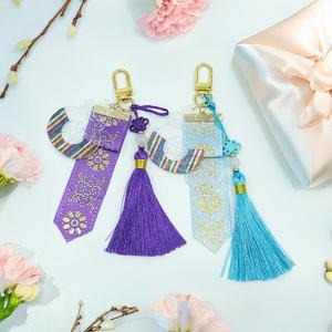 한국 전통 색동 자개 복주머니 미니 댕기 키링 만들기 키트 / 외국인선물 한국기념품 자개공방 악세사리 가