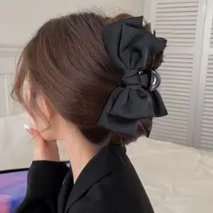 [골드스마일]리본 베이직 빅 집게핀 올림머리 올데이 반묶음 헤어