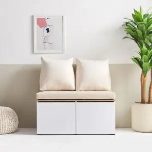 C3510 수납형 가죽패드 벤치 소파 2인용 3colors 착불