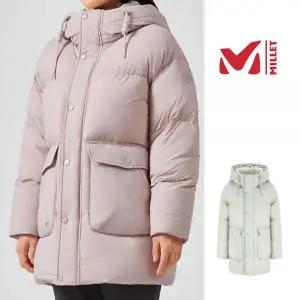 [백화점출고] 밀레 여성 중해비 구스다운 패딩 자켓 중기장 점퍼
