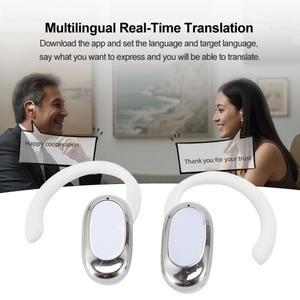 언어 번역기 이어버드 실시간 164개 언어 이어훅 Al 번역 이어폰 음악 및 통화용 Bluetooth 5.4
