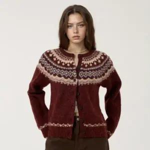 [롯데백화점]후아유 여성 페어아일 가디건 (WHCKF4V22F)