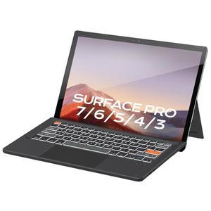 두호익 서피스 프로 7/7 플러스/6/5/4/3 12.3인치 키보드, 터치 패드 및 펜 슬롯이 있는 블루투스 12.3인치와 호환되는 조명 키, 윈도우 11용 울트라 슬림 무선 키패드