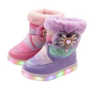 풋풋 레인보우페어리 LED 패딩방한부츠