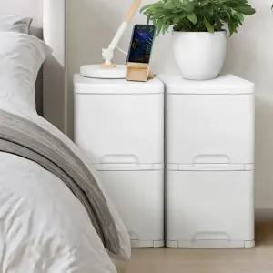 침대옆 틈새 양말장 2칸 서랍장 흰색 속깊은 팬티 좁은
