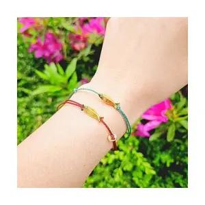 물고기 실팔찌 빨강색 초록색 커플 팔찌 선물 학교 소품샵 유치원 친구 우정팔찌 단체주문 기념품