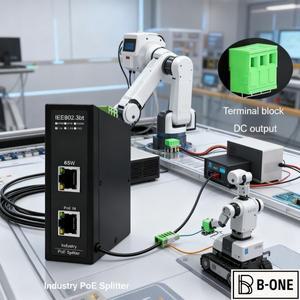 10Gbe 65w/90W/120W POE 스플리터 산업용 등급 절연 12V/24V/48V 출력
