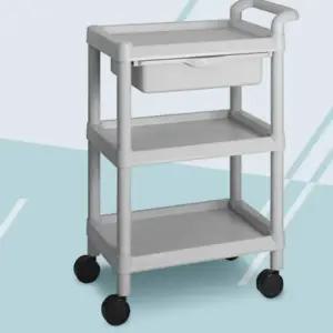 고품질 트롤리 이동식 카트 주방 3단 서빙 식당 서랍 주방트레이 ...