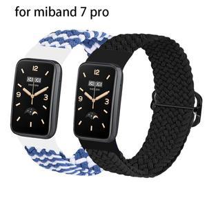 Xiaomi Mi Band 7 Pro 용 나일론 스트랩 mi band 7 pro miband 7pro 스트랩 용 탄성 조절 식 땋은 솔로 루