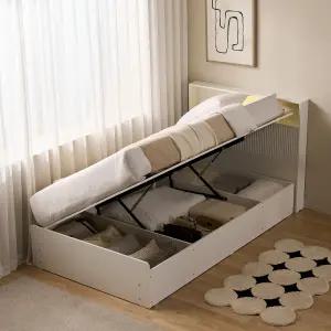 알테 LED 리프트업 수납 침대 일반형(매트제외-SS)