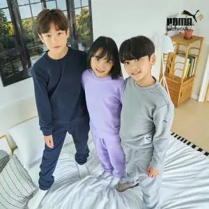[푸마 키즈][푸마바디웨어] 23FW 에센셜 웜플리스 유니 상하의셋업-네이비