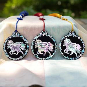 자개공예 나전칠기 DIY 말띠 말의 해 전통자개 마패 만들기 키트 / 병오년 말띠해 소품 악세사리 외국인 선물 한국기념품