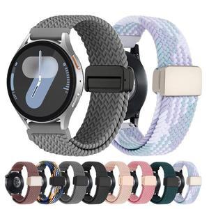 삼성 갤럭시 워치 7 40/44mm용 자석 버클 스트랩 22mm 나일론 밴드 6 5 4/기어 S3 S2/6 4 클래식 팔찌 코레