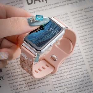 삼성 갤럭시 핏 3 시계 호환용 호환용 밴드 호환용 인쇄   꽃무늬  실리콘 조각