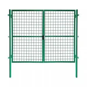 철제 메쉬 게이트 철망 이중 휀스문 울타리 펜스 2m 대문