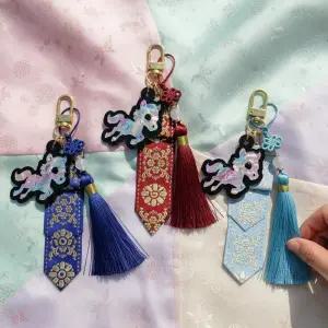 자개공예 나전칠기 DIY 말띠 말의 해 전통자개 빨간말 댕기 키링 만들기 키트 / 병오년 말띠해 소품 악세사리 외국인 선물 한국기념품국기념품