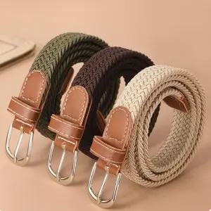 남녀공용 4컬러 꽈배기 구멍없는 스판 허리띠 벨트 여성벨트 남성벨트