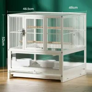 앵무새 새장 사육장 2단 3단 다용도 둥지 하우스 철제 놀이터 단층 흰색 잉꼬