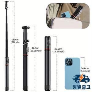 180cm 셀카봉 삼각대 알루미늄 스마트폰 스탠드 비디오 녹화/셀카/Vlog용 올인원 확장형 전화