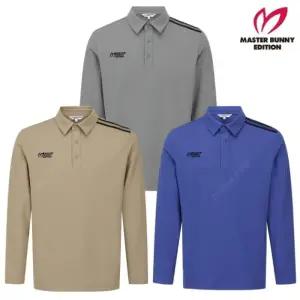 MASTER BUNNY 남성 배색 라인 소프트 카라 기모 티셔츠 11-E4TO502