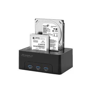 위즈플랫 WIZ-3082H USB3.0 2베이 3포트허브 도킹스테이션 무상AS1년