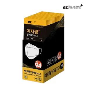 [이지팜]이지팜 KF94 황사미세먼지 방역용 마스크 대형 흰색 30P