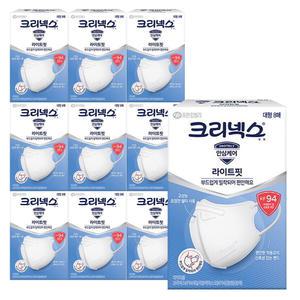 크리넥스 입체형(데일리방역) 라이트핏 KF94마스크 대형8p x10통