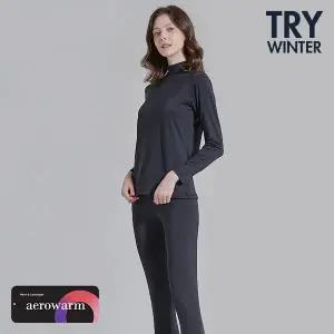 홈쇼핑 여성 멀티웨어 하이넥 기모 내복 상하1세트