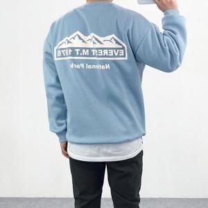 [엠클로] 남자 오버핏 특양면 기모 네셔널파크 레터링 프린팅 맨투맨티셔츠 5컬러