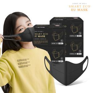 [스마트에코 이유마스크] 국산/새부리형/3D/일회용마스크 어린이용 블랙 200매