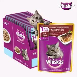 위스카스 파우치 구운 고등어(80g)×24개