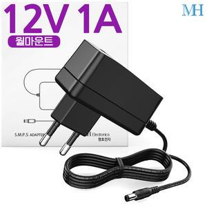 12V 1A 아답터 (TY1200100K1mn) 월마운트 타입/가정용 AC-DC 직류 전원장치 파워 서플라이 충전기/12V1A